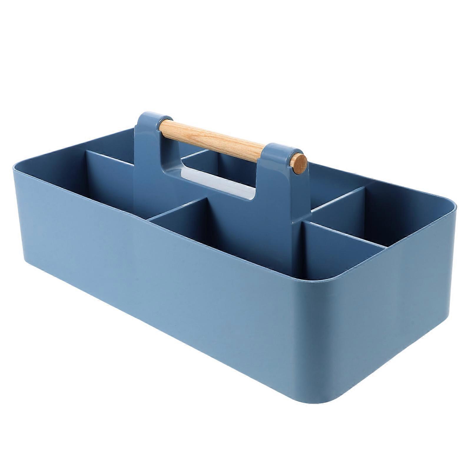 Portable Makeup Organizer with Handle for Desk and Bathroom 1 Set Multipurpose Storage Box for Snacks Sundries and Craft Supplies