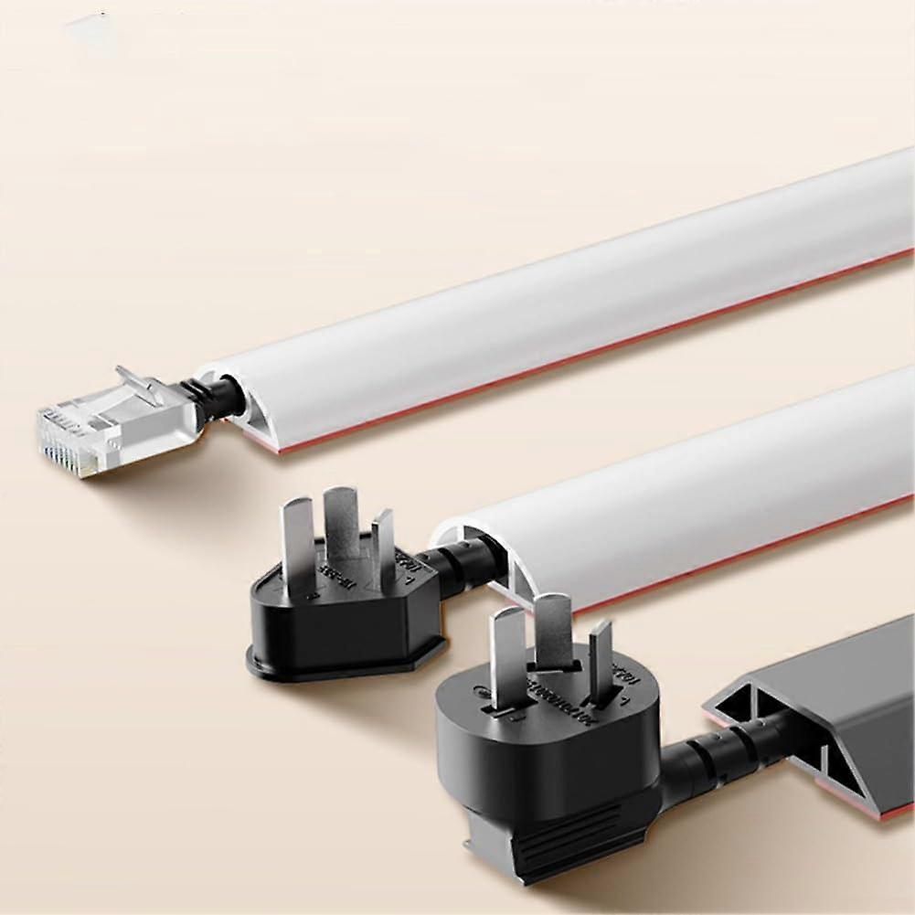 Flexible floor cable protector, 3 meters for safe and tidy cable organization, black and yellow, 40 mm.
