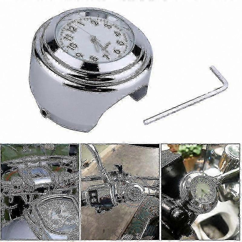 Universal Waterproof Motorcycle Clock with Handlebar Mount Quartz Display