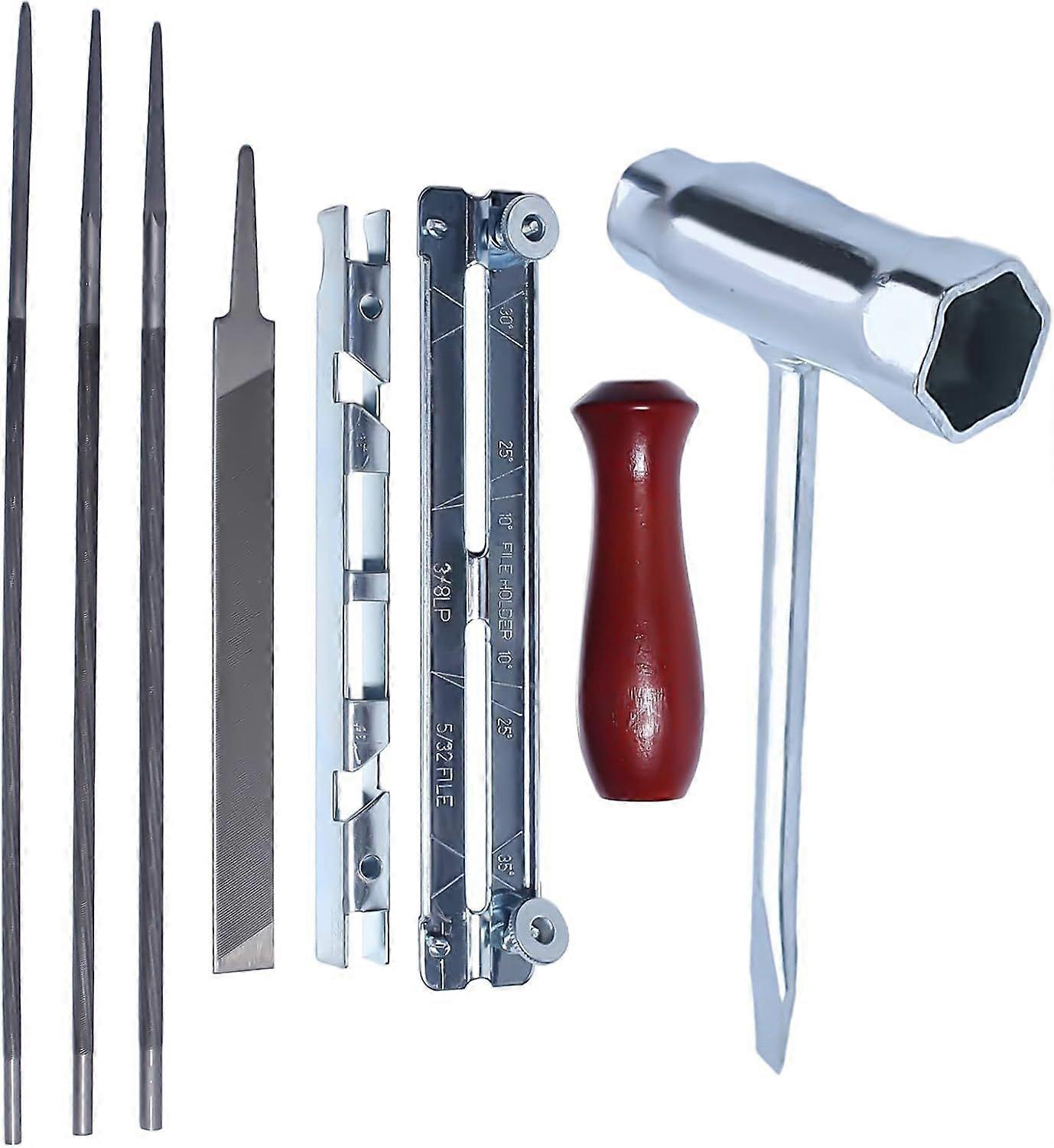 Professional Chainsaw Sharpener Kit,Chain Sharpening Kit for Husqvarna Stihl Poulan Pro Echo Homelite, 3 Round Files 5/32 (4 mm), 3/16 (4.8 mm), 7/32