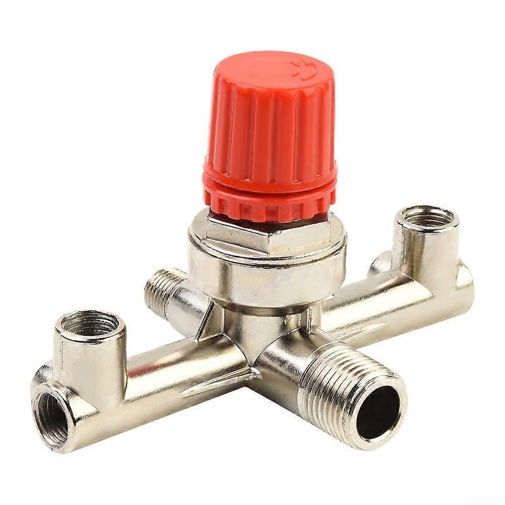 Doubleoutlet air compressor valve for improved flow and pressure regulation