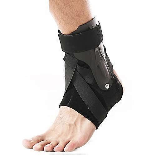 Ankle Brace Support for Sprained Ankles, Adjustable Foot Protector Stabilizer, Size S, Black Color