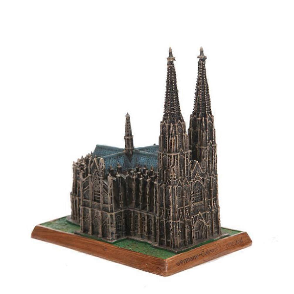 منحوتات الجدول ديكور المنزل نموذج معماري لقضاء العطلات مكتب حزب الديكور بني غامق 1 قطعة