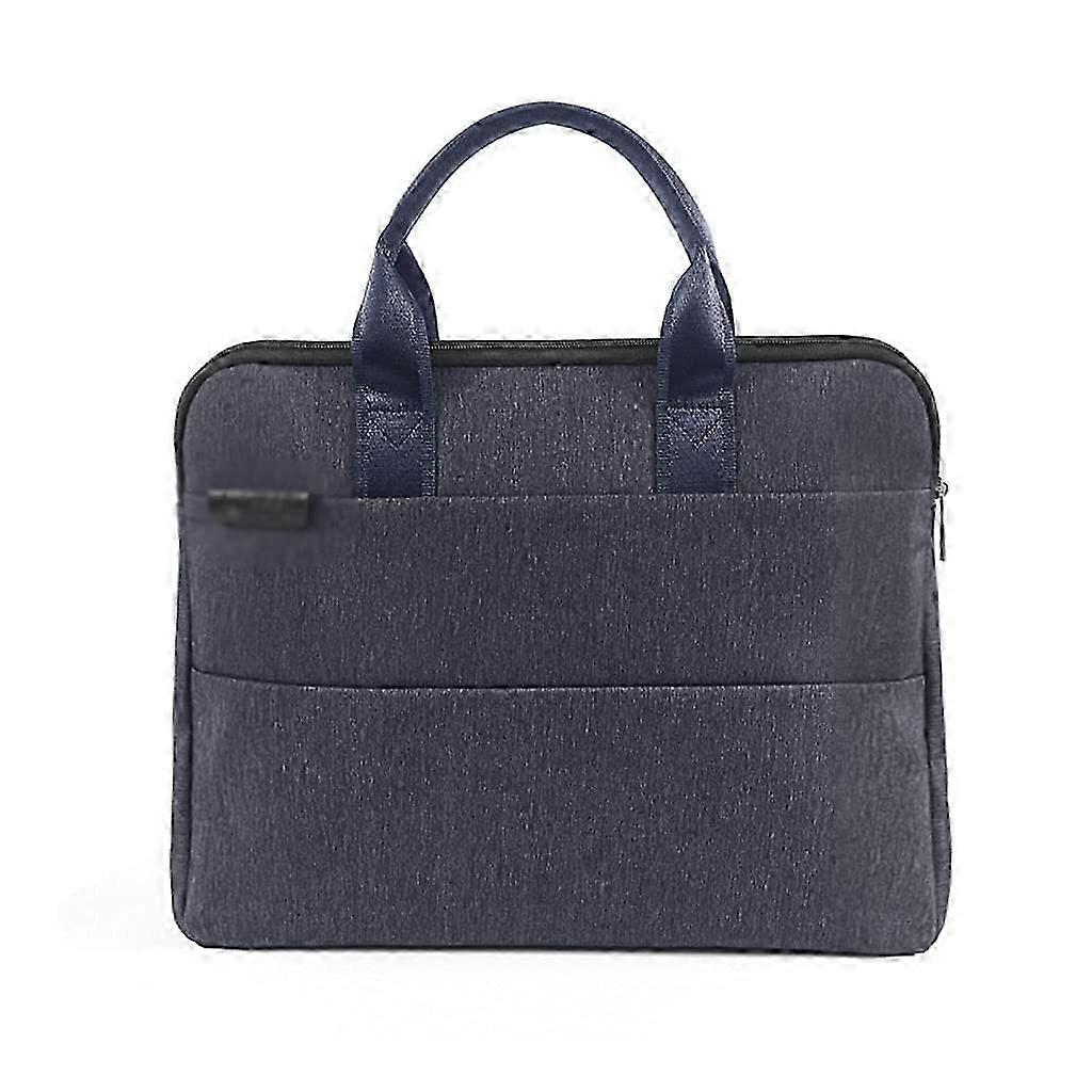 A4 Document Bag Business Portable Canvas Office Bag Large Capacity Waterproof (Color: Blue)