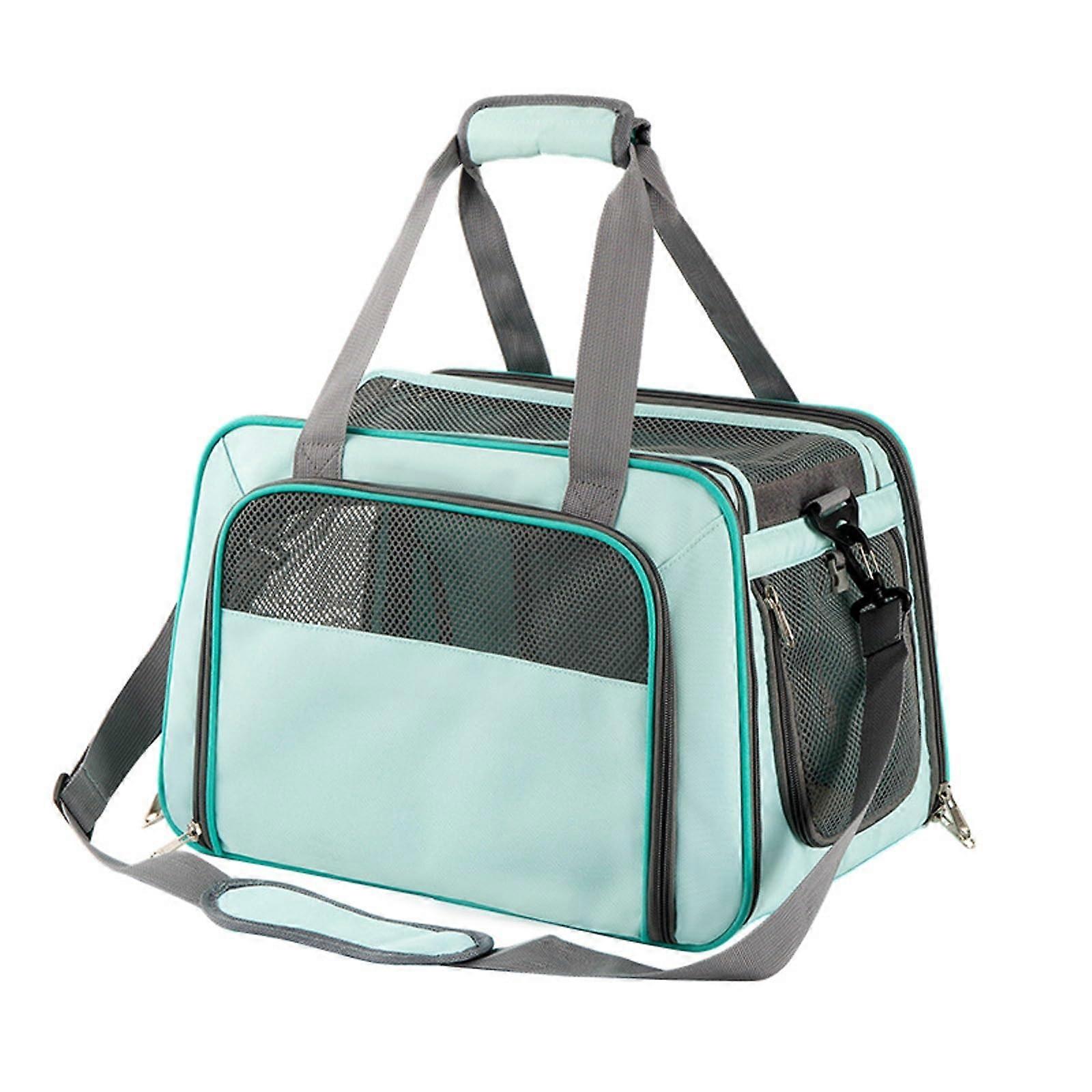 Dog Carrier Bag Soft Sided Pet Carrier Under Seat Ventilated Mesh Foldable Escape Proof For Small Dogs And Large Cats