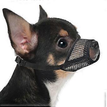 Breathable Soft Mesh Dog Muzzle, Adjustable for Small/Medium Dogs - Chihuahua, Poodle, Husky (Labrad