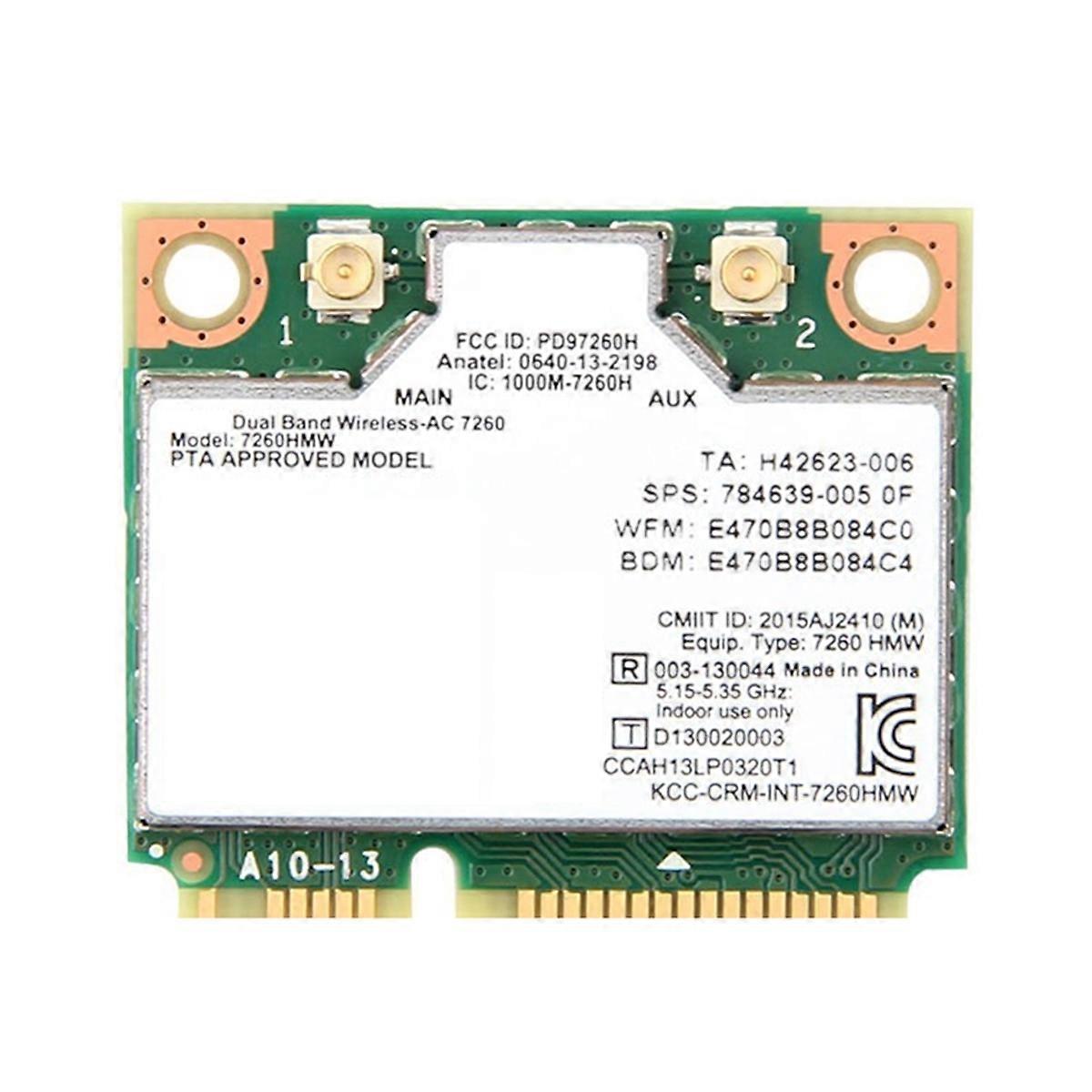 AC7260 WIFI5 Card 2.4G/5G Dual-Band 1200M AC7260 Wireless WiFi Card Bluetooth 4.0 Gigabit Wireless Network Card