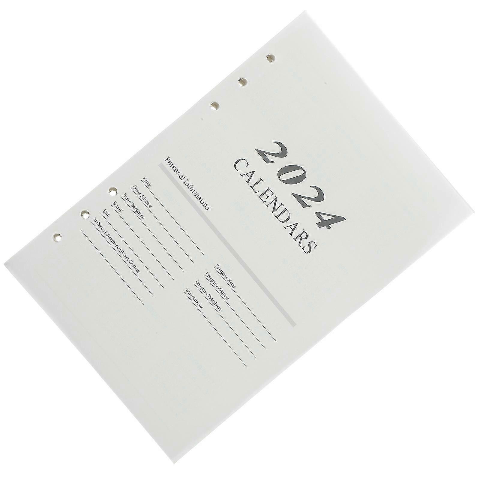 Loose-leaf Planner Notebook Daily Note Book Business Notebook Schedule Notebook 2024 Planner(a5)