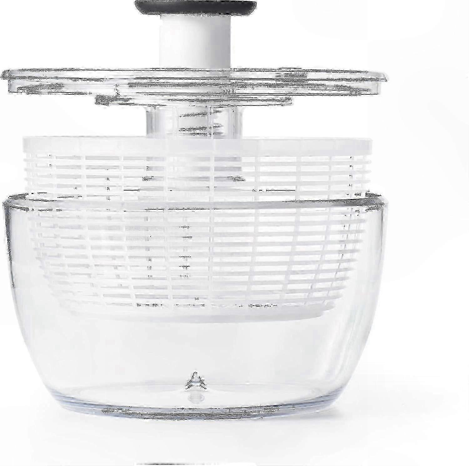 6.22 Quart Glass Salad Spinner with Non-Slip Grips for Fresh Greens Preparation