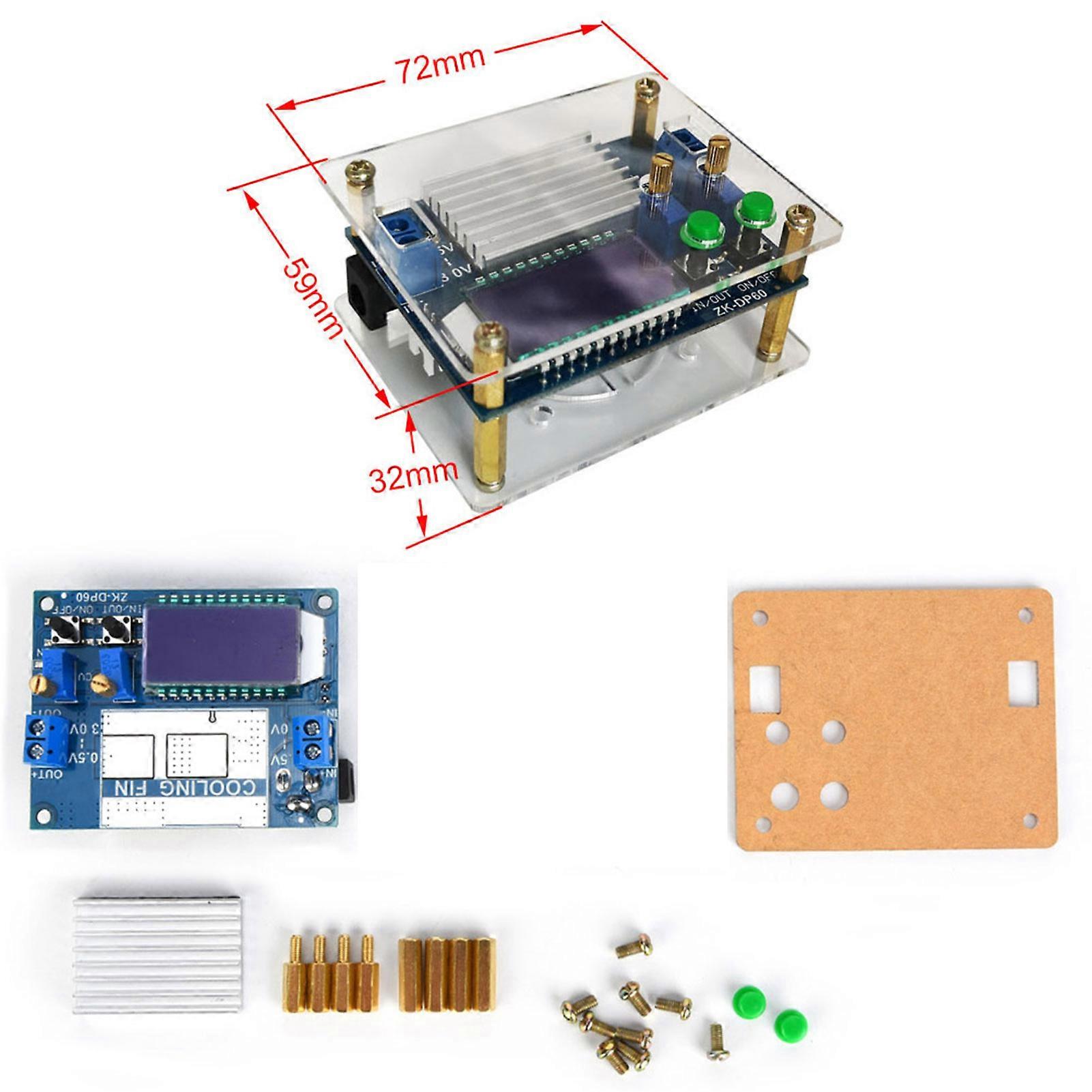 5.5-30V to 0.5-30V DC-DC Converter Module 4A 35W LCD 72x59x32mm