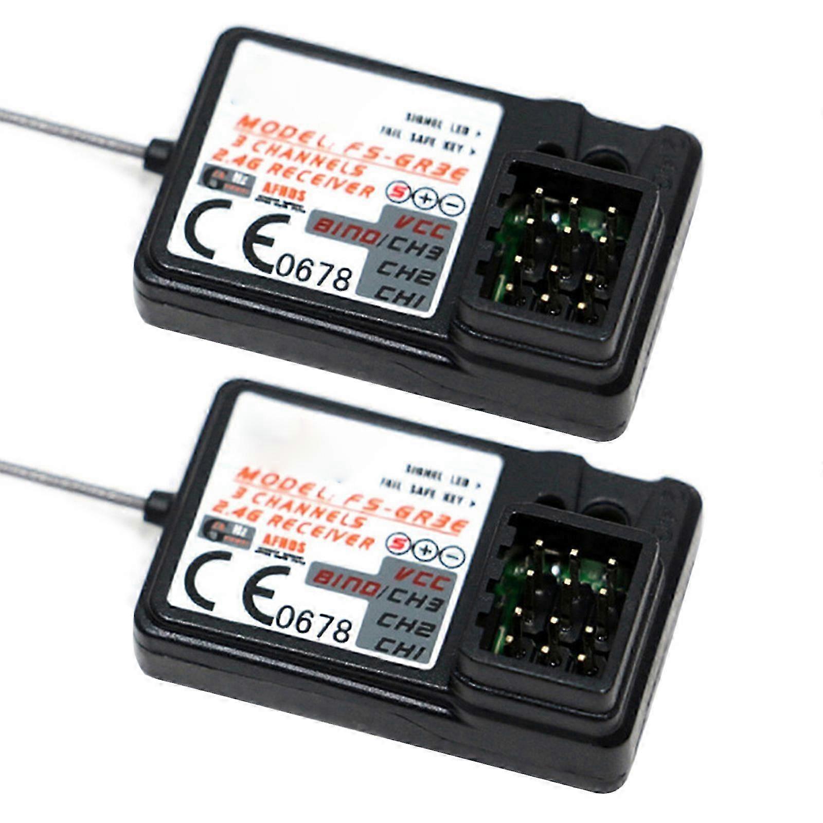 Flysky 2.4G 3CH FS-GR3E Receiver for FS GT3B GT2 GT3C Transmitter - 2PCS