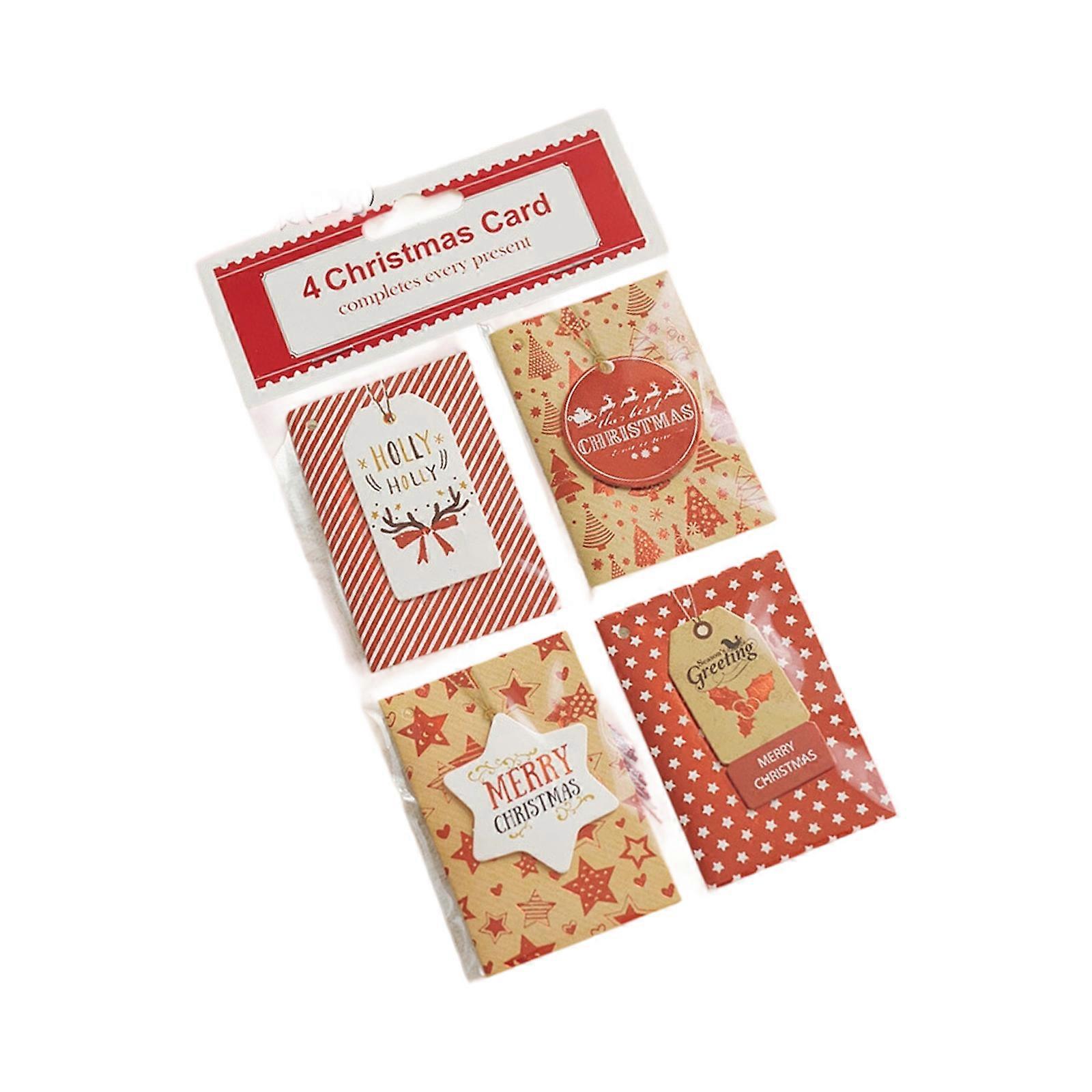 Handmade Christmas Tree Cards Ample Writing Space Recyclable Materials for DIY Decors and Seasonal Invitation  Small greeting card