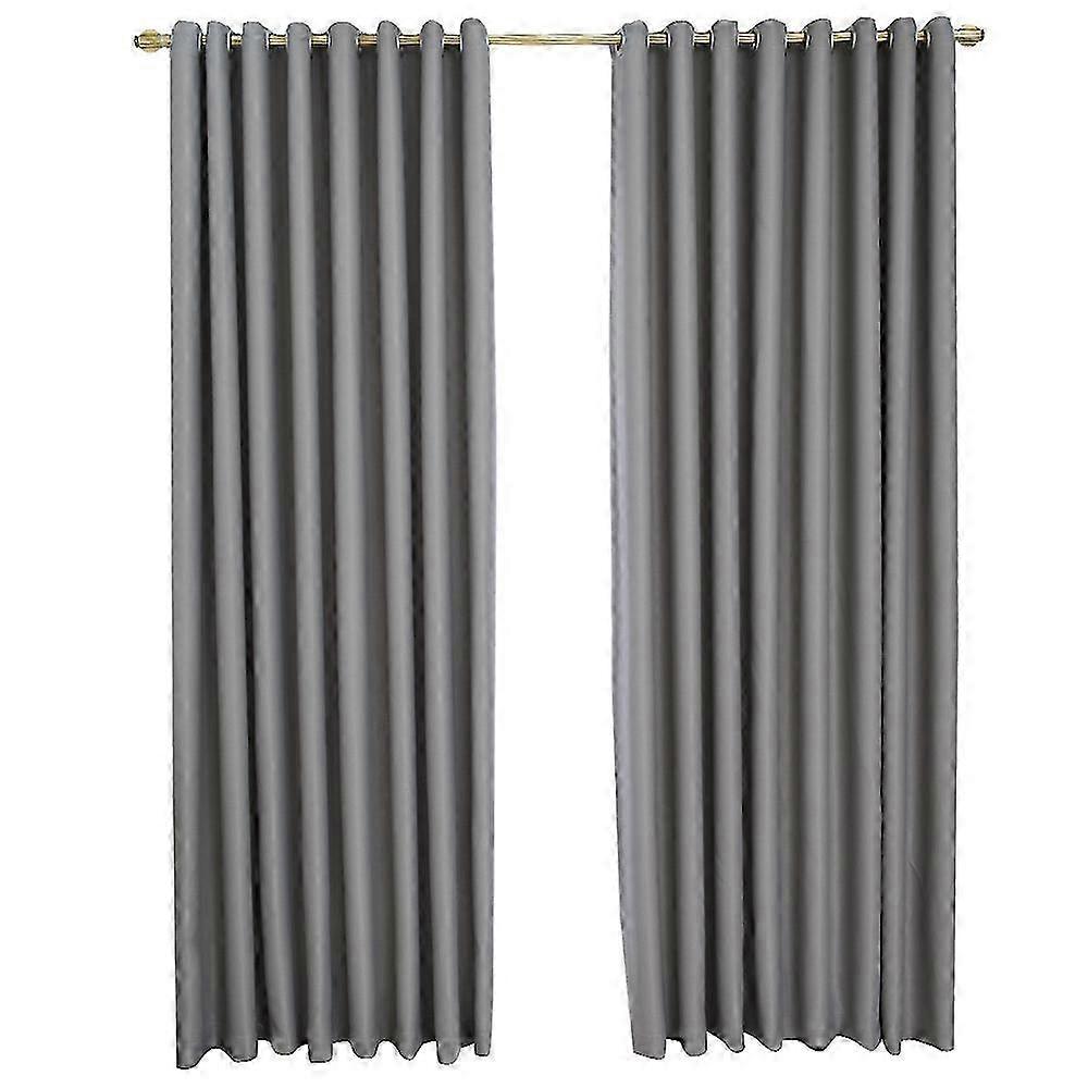 Blackout curtains loop scarf thermo curtains, 1m, dark grey