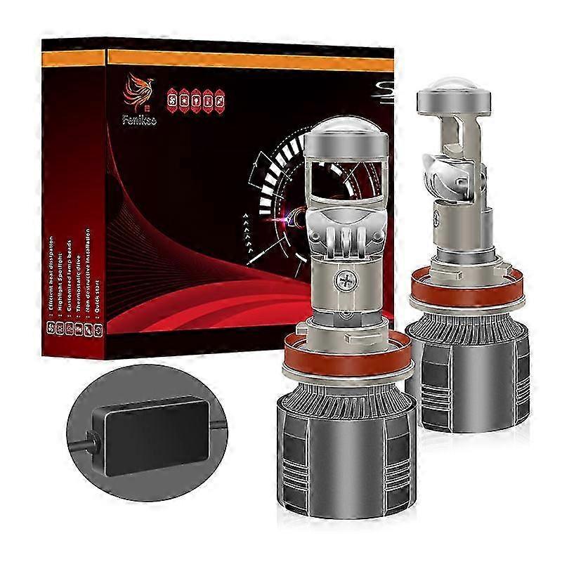LED super mini headlight H4 H7 H11 9005 9006 HB3 HB4 with Projector...