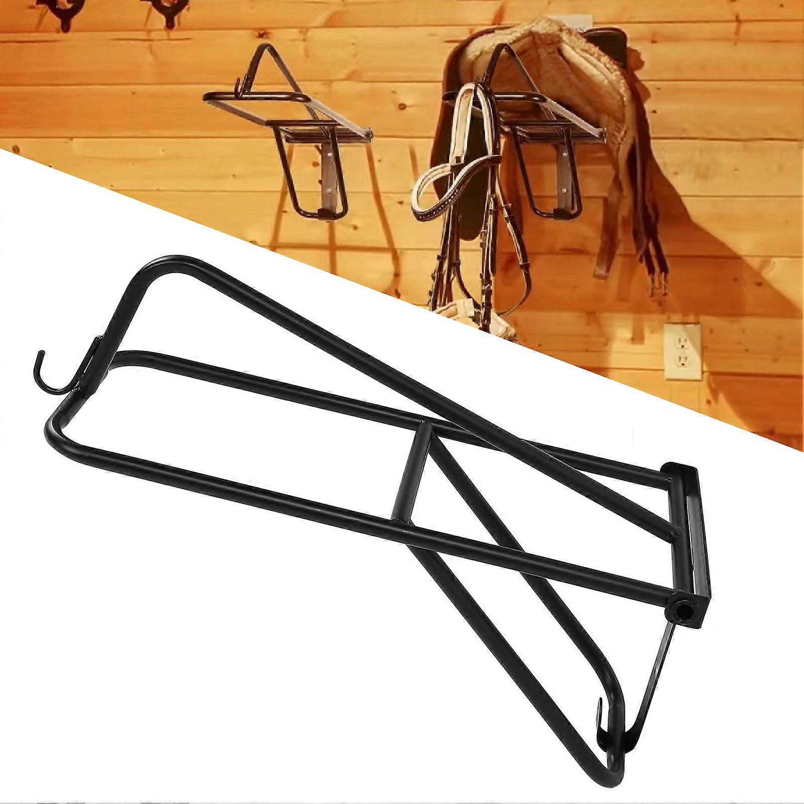 Portable Wall Mounted Iron Saddle Rack 60x24.5x24cm Stable Stand