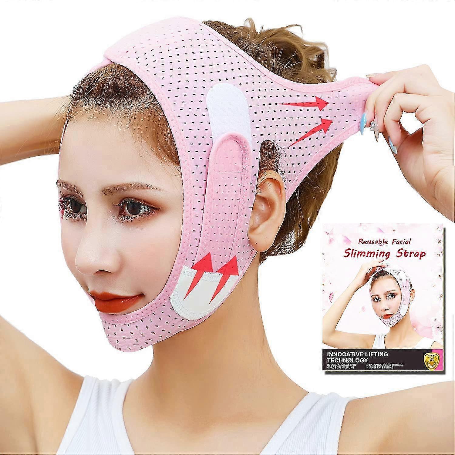 Face Slimming Strap, Double Chin Reducer, V Shaped Mask Chin UP Fac...