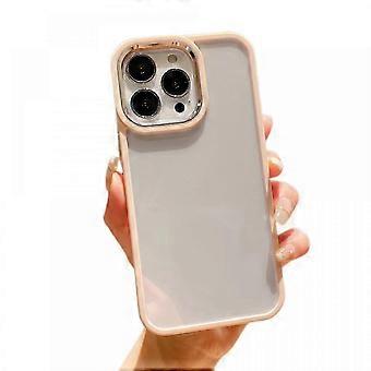 For iPhone 13 pro Protective Design, Simple Acrylic Phone Cover Shockproof Protective Phone Ultra Thin Thin Shell Pink