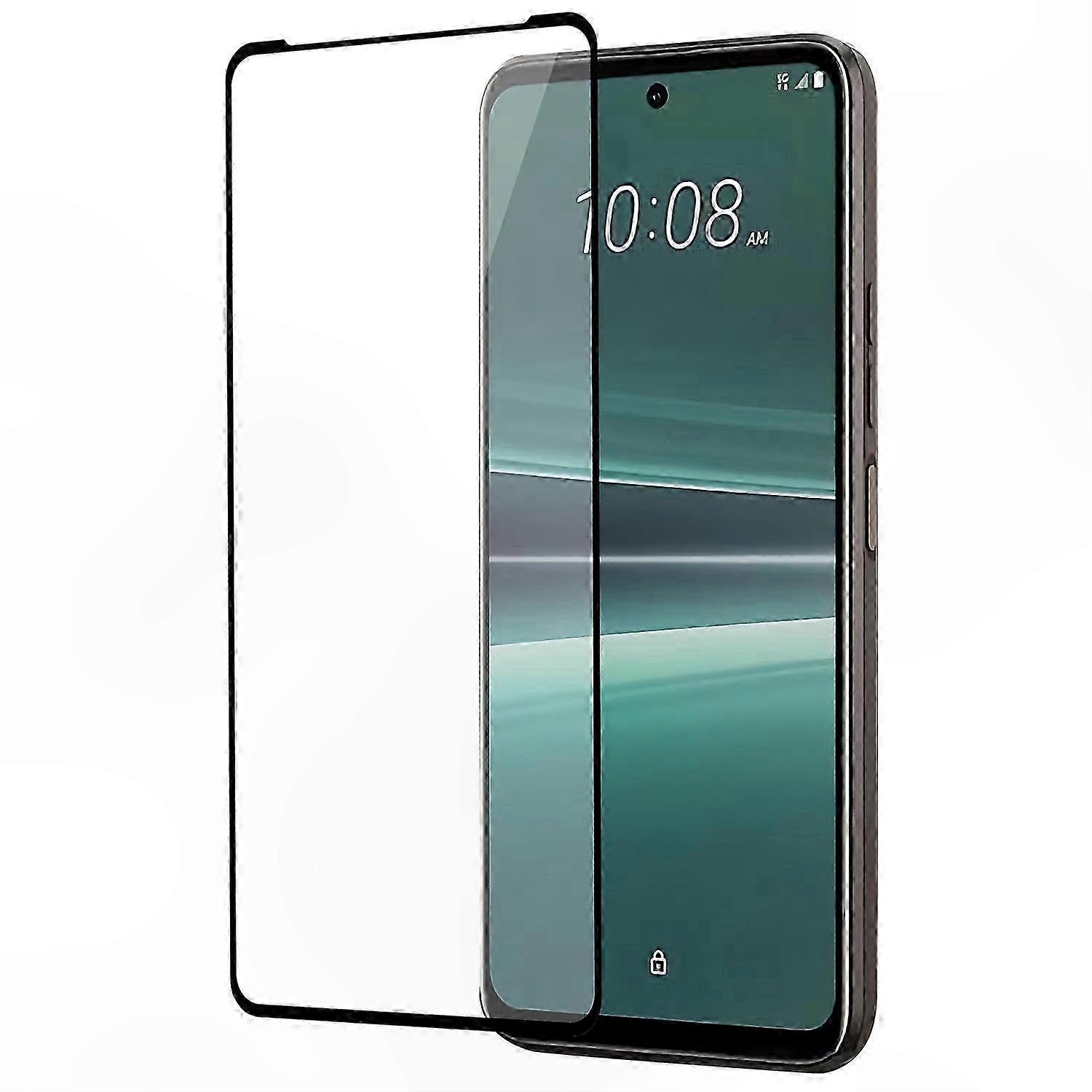 Full Coverage Screen Protector for 5G Smartphones, HD Clear Tempered Glass with Silk Print Design