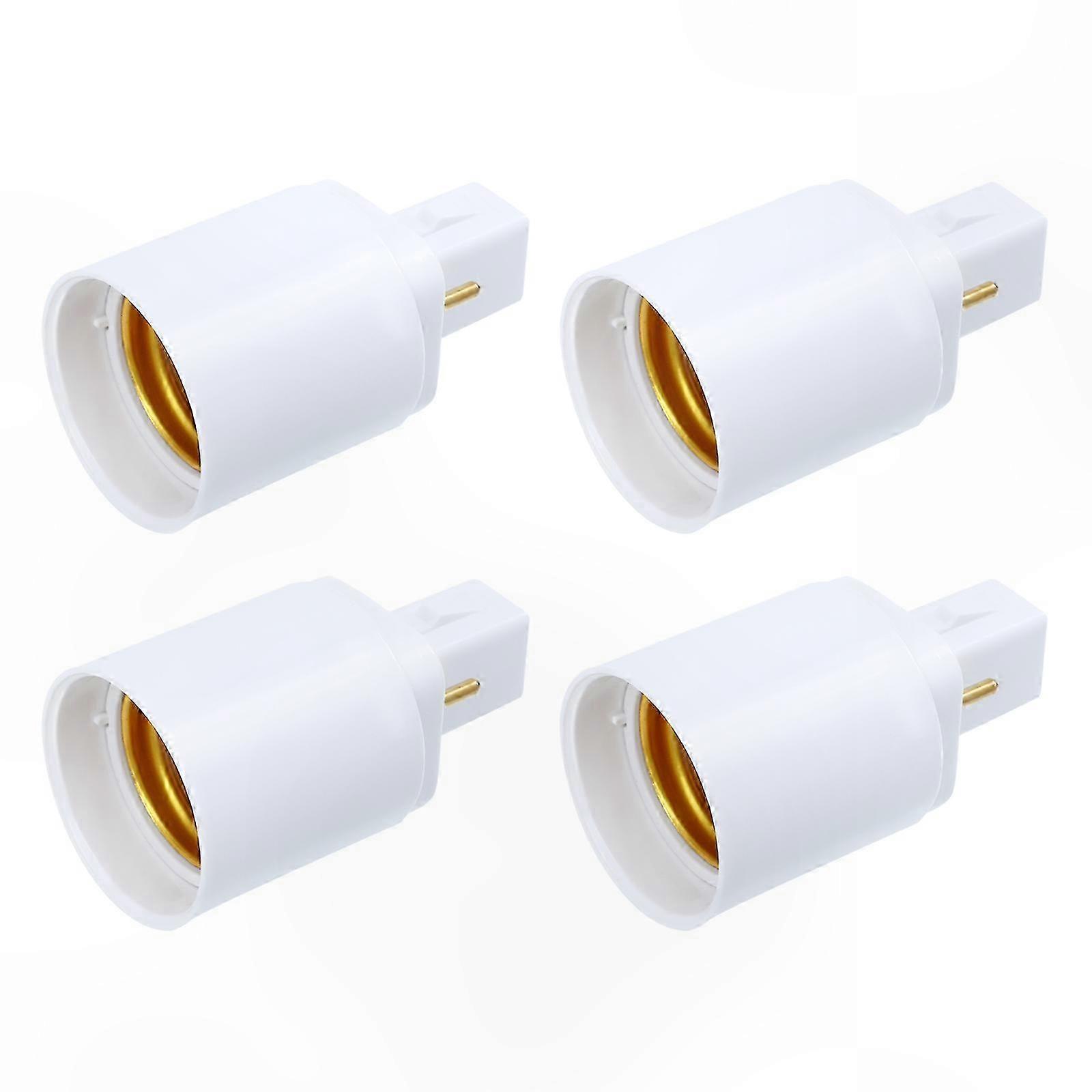 4-Pack Lamp Shade Adapter with Plug Converter for Light Bulb Socket Holder