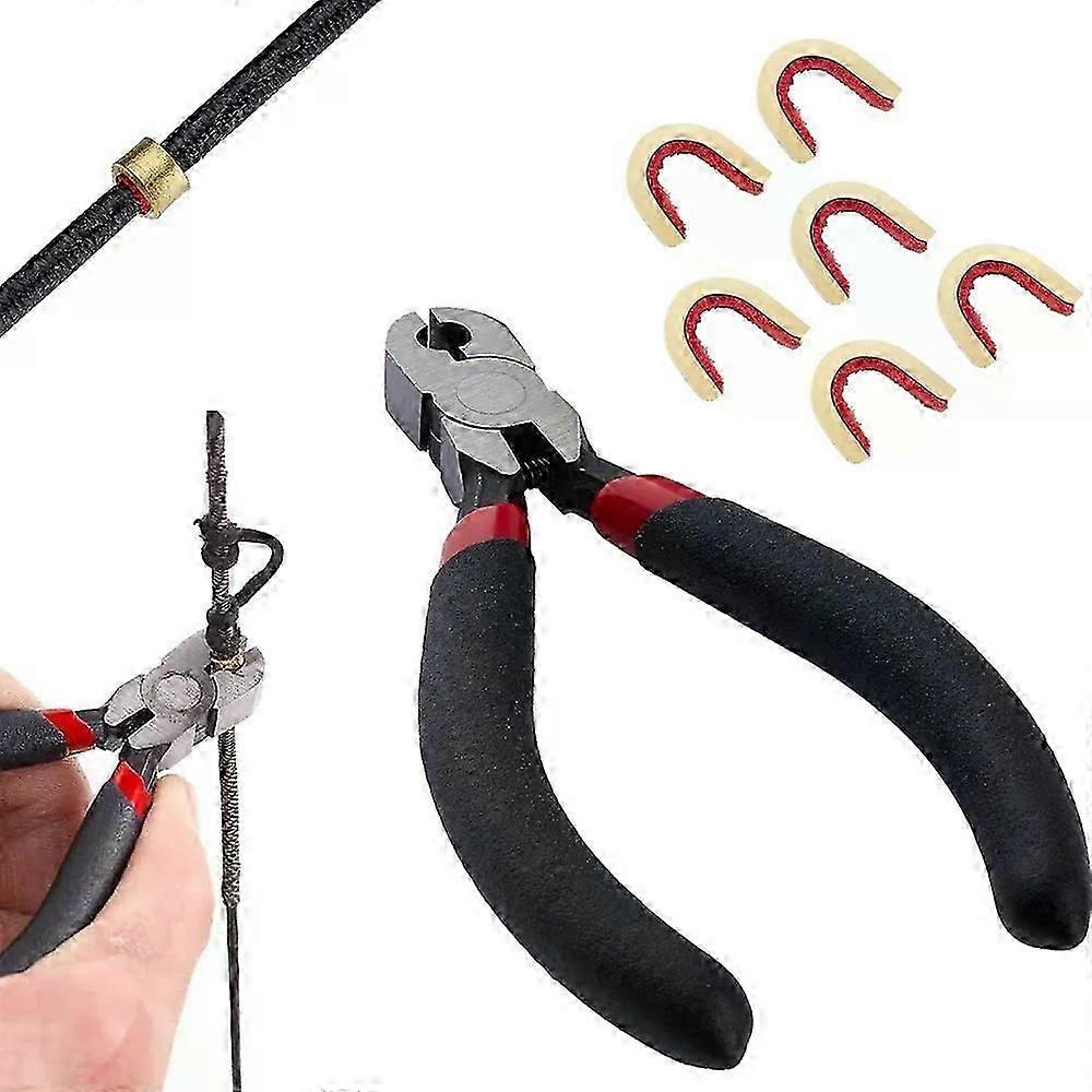 Archery Copper Button Pliers Bowstring Positioning Buckle Clip Installation Pliers Bow and Arrow Hunting Shooting Accessories