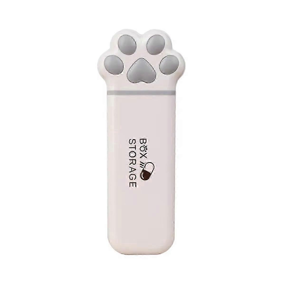 Mini Cat Storage Box - Portable Three-Grid Organizer for Medicines, Jewelry, and Small Items