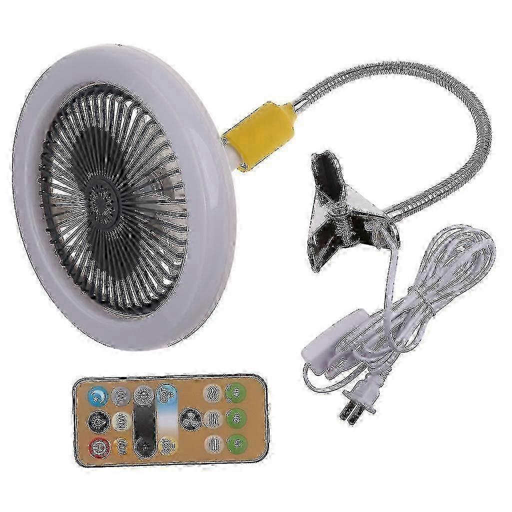 Ventilador de refrigeração LED de 9 polegadas com rosca E27, estilo lustre de 30w para uso doméstico no quarto