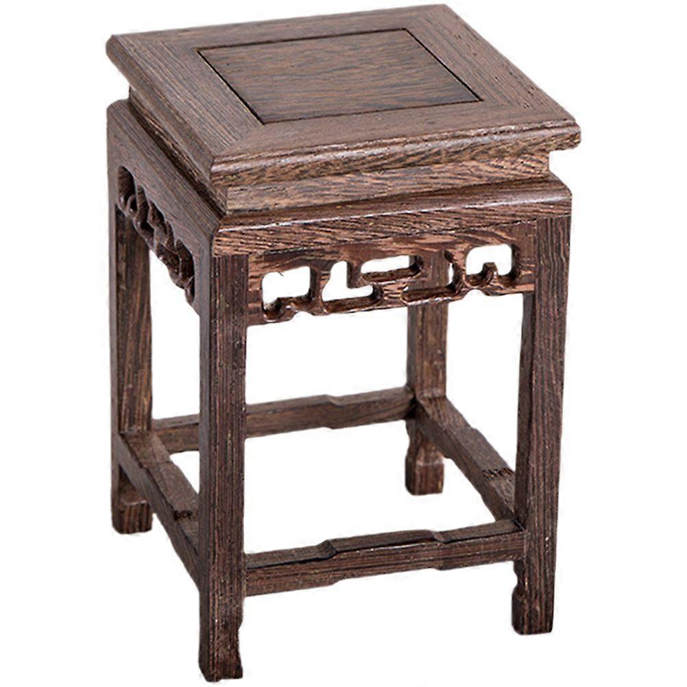 Wooden Antique Shelf Vase Display Rack Small Flowerpot Display Stand Home Decor