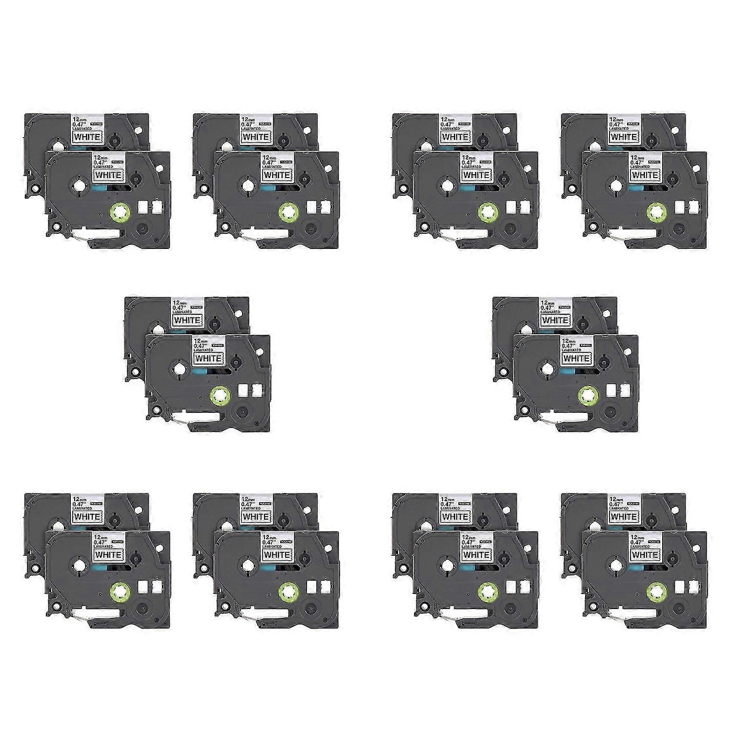 für P-TZe-Etikettenband, 12 mm, 0,47 Zoll, laminiert, 2er-Pack