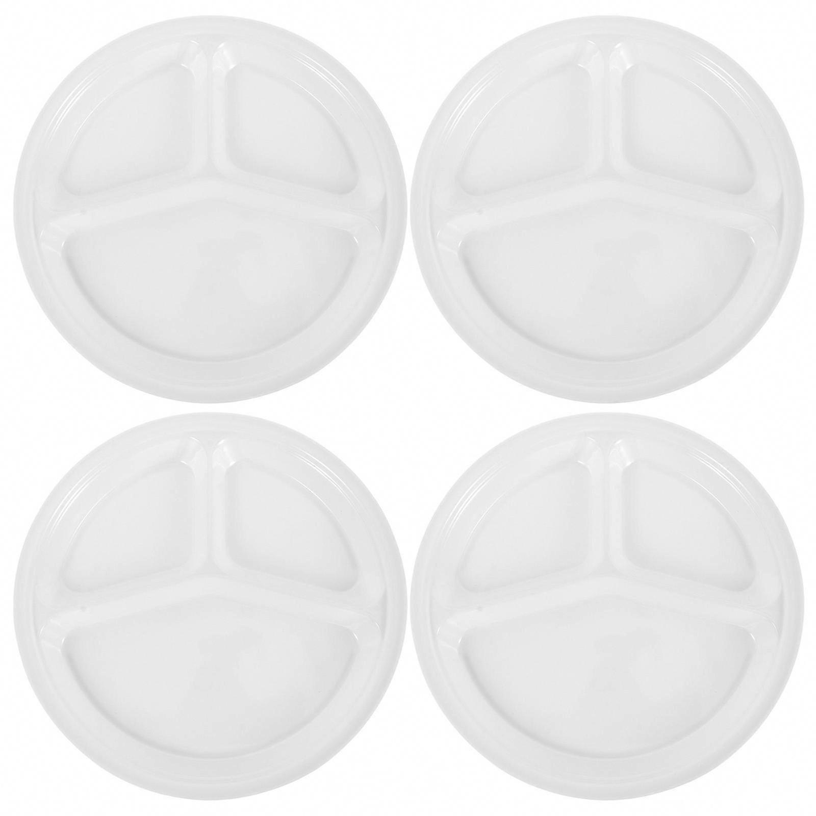 4Pcs Multi-Function Round Fruit Plates, Household Dinner Trays for Food Serving