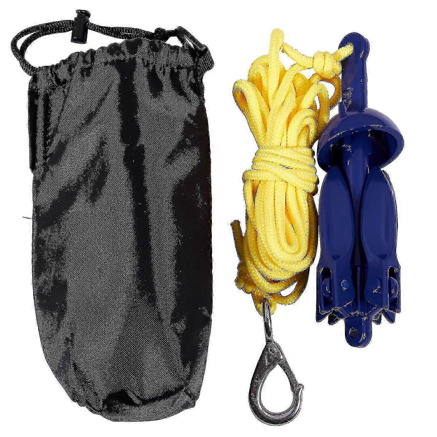 4 Teeth Anchor Marine Rope Kit, Anchor Fishing Accessories (blue)