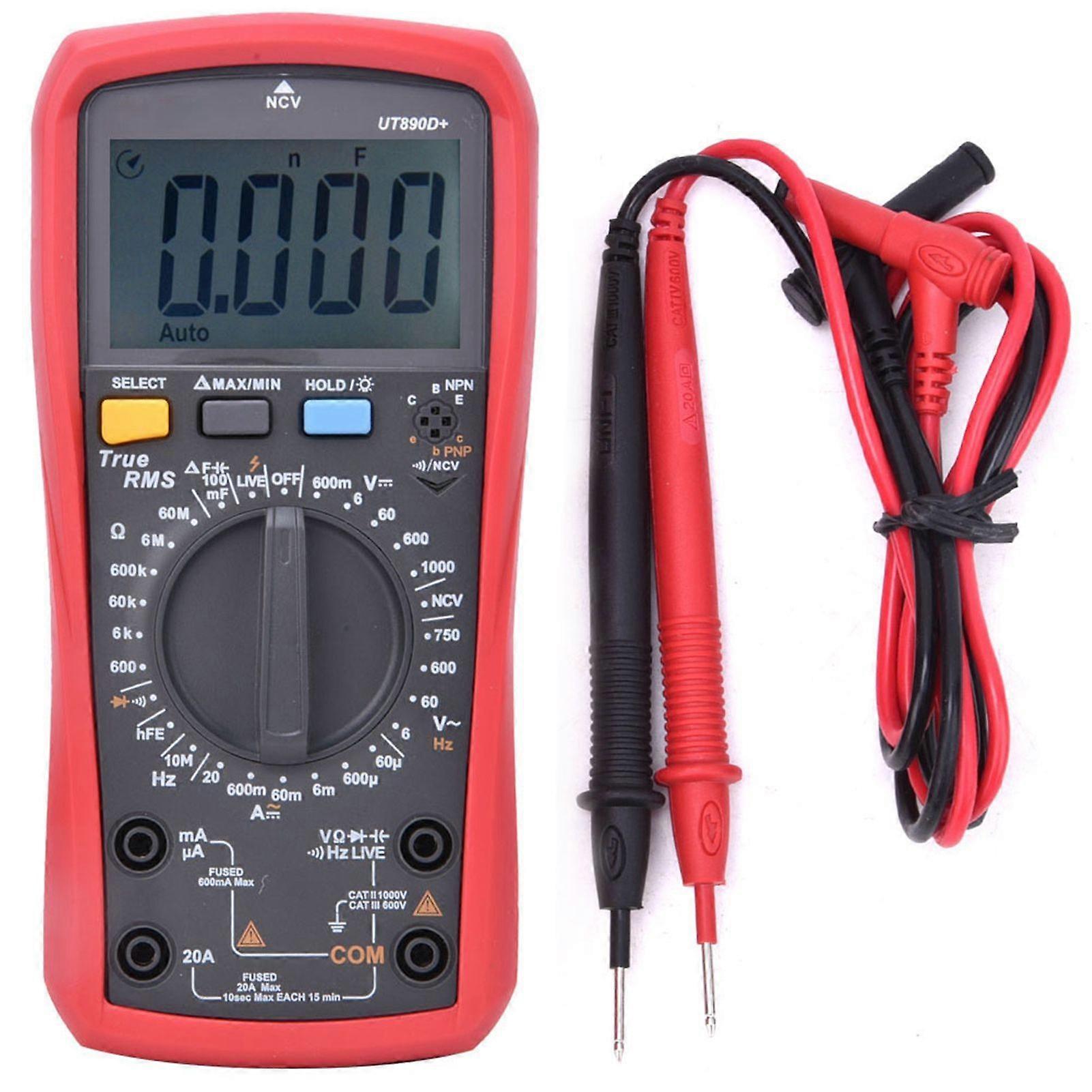 UNI T UT890d 6000 Digits Manual Range True RMS Multi Function Digital Multimeter
