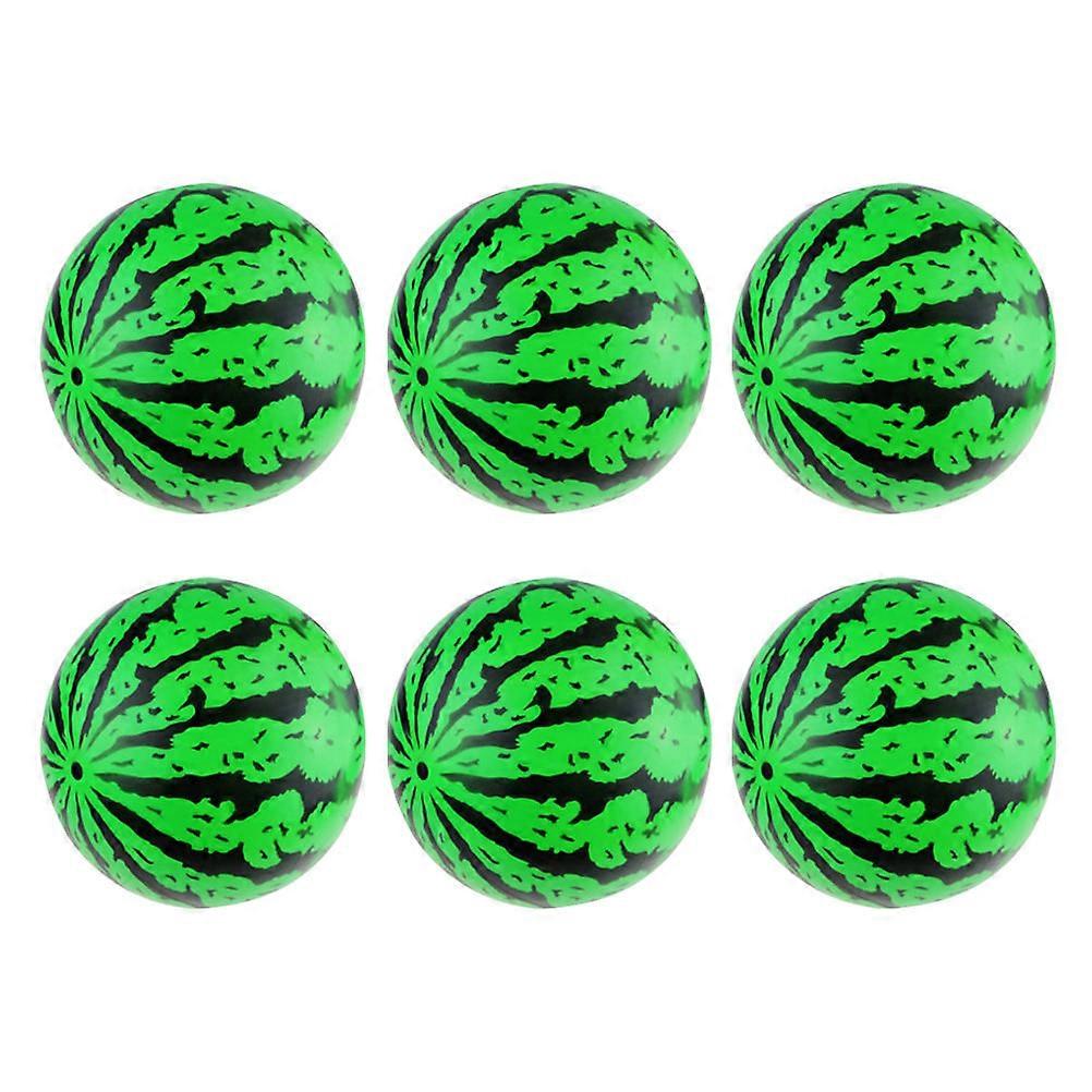 Inflatable Ball Watermelon Shape Ball for Kids Playing 6Pcs Set
