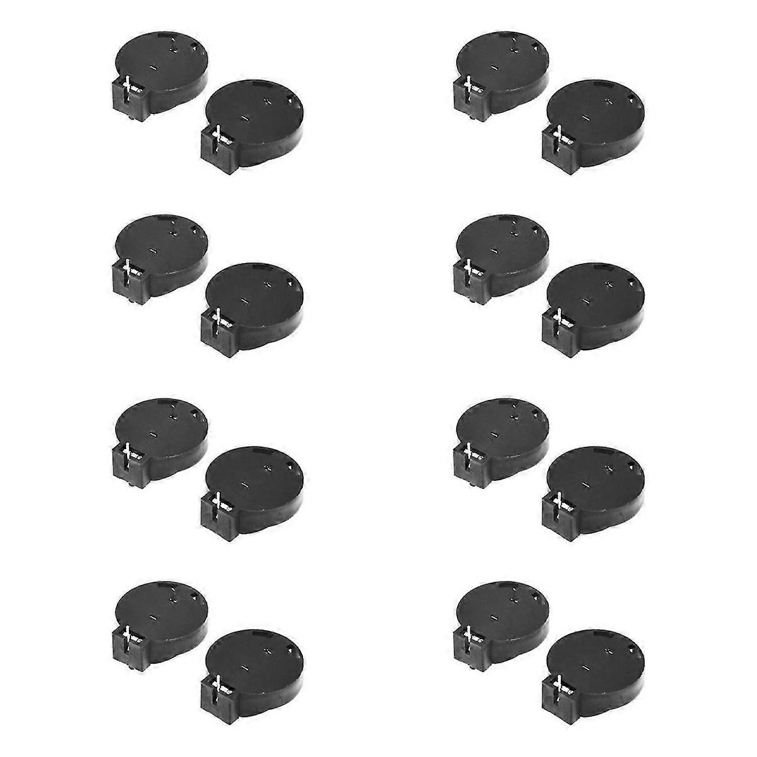 2 Pcs CR2450 Coin Cell Button Battery Socket Holder 2 Pins Black