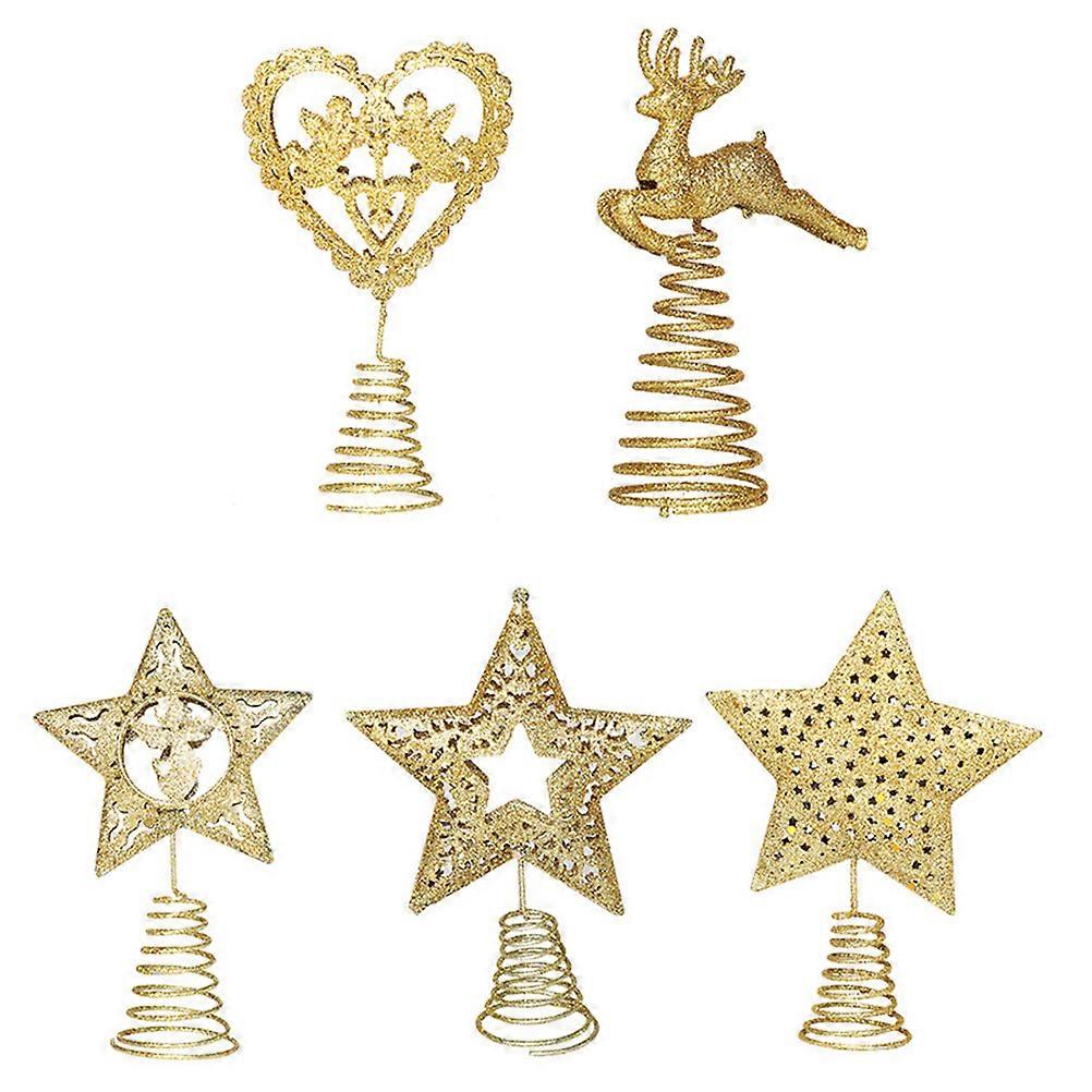 Christmas Tree Topper Decorative Golden Iron for 10Pcs Treetop