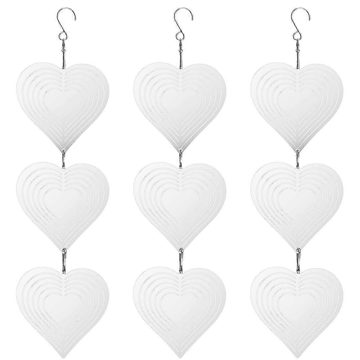 Stainless Steel Bird Scarer Discs Set, 3D Reflective Wind Spinners