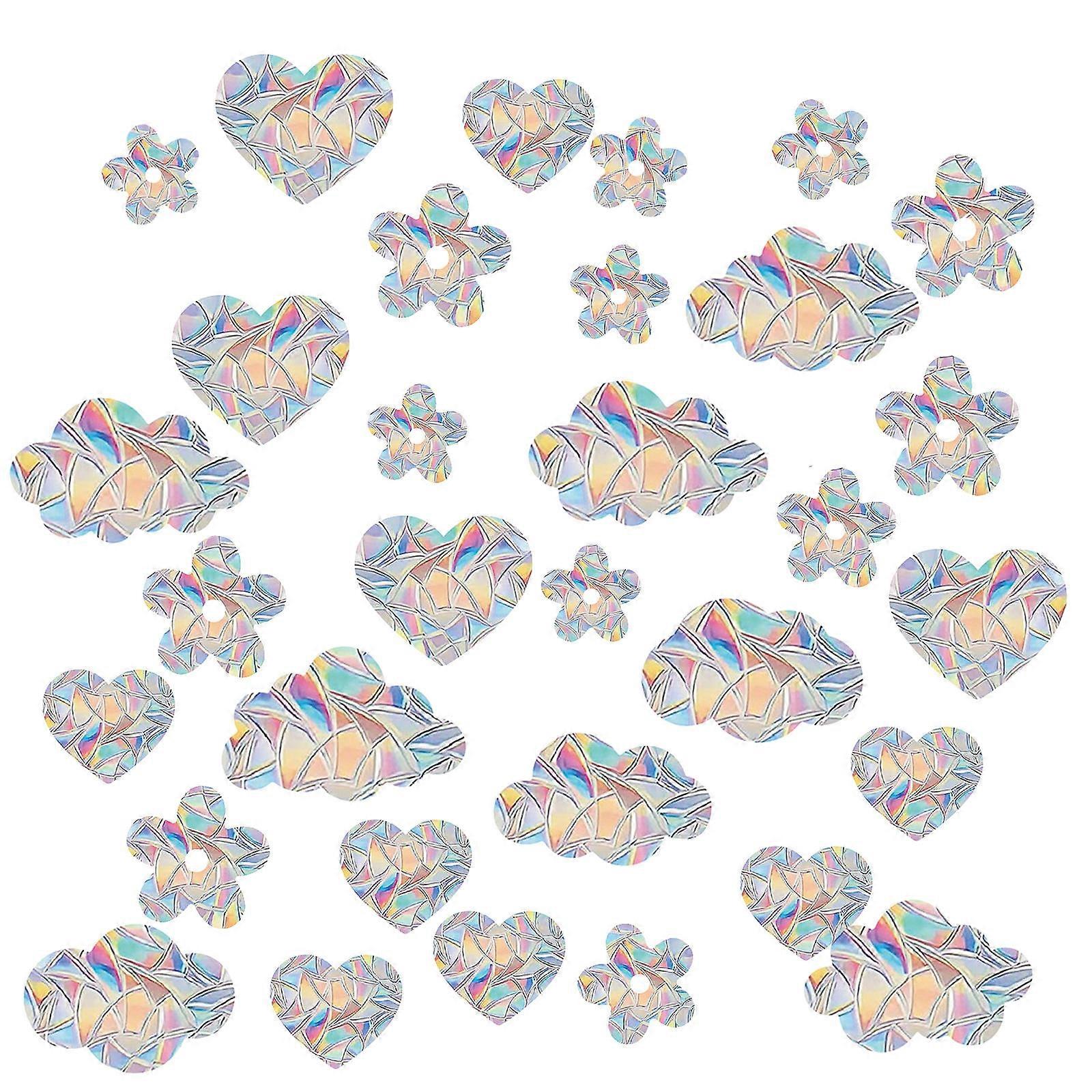 Anti Collision Window Decal Rainbow Window Cling for Bird Protection 12 Sheets