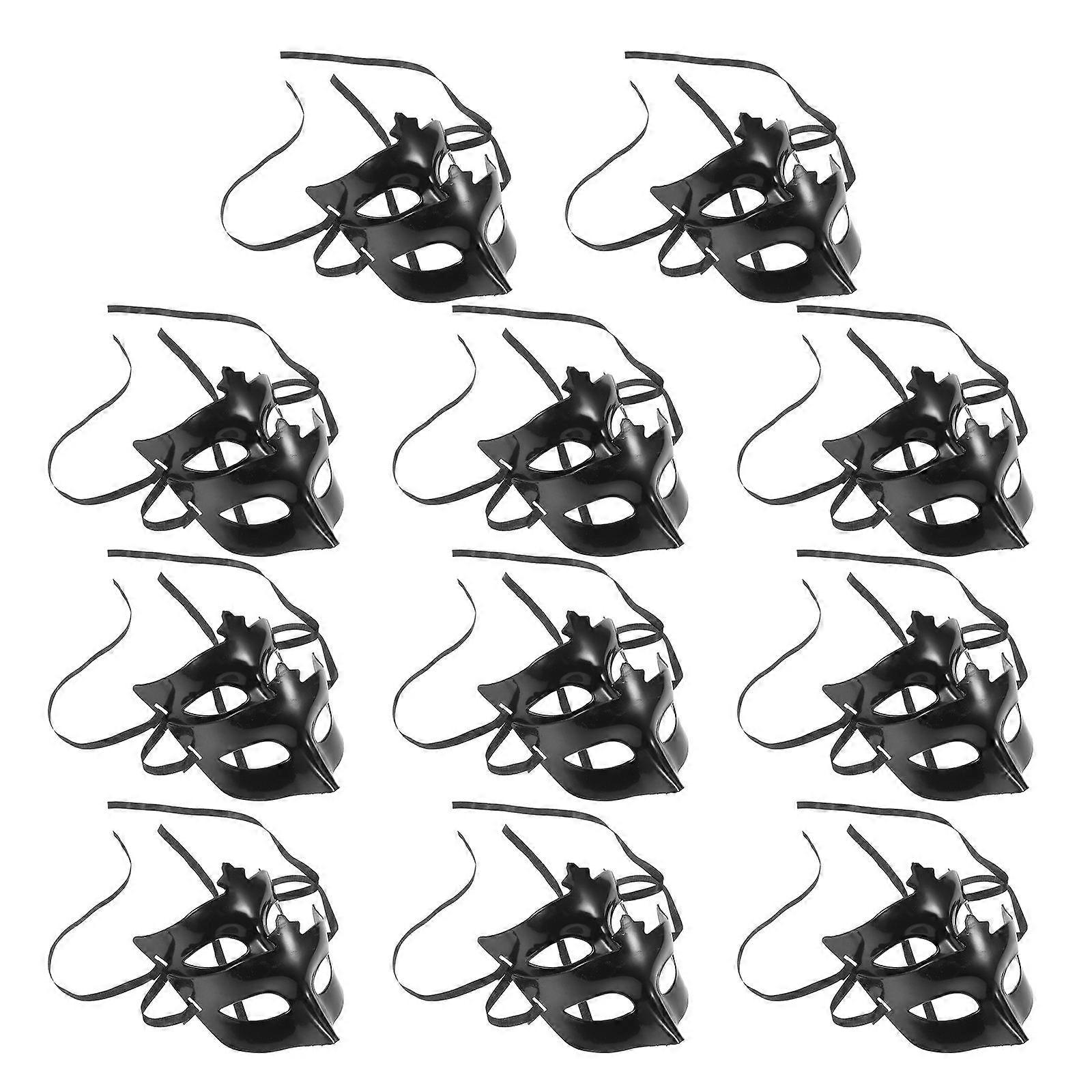 Blank Face Mask Base for Cosplay Event Plastic Black Half Face Diy 20Pcs