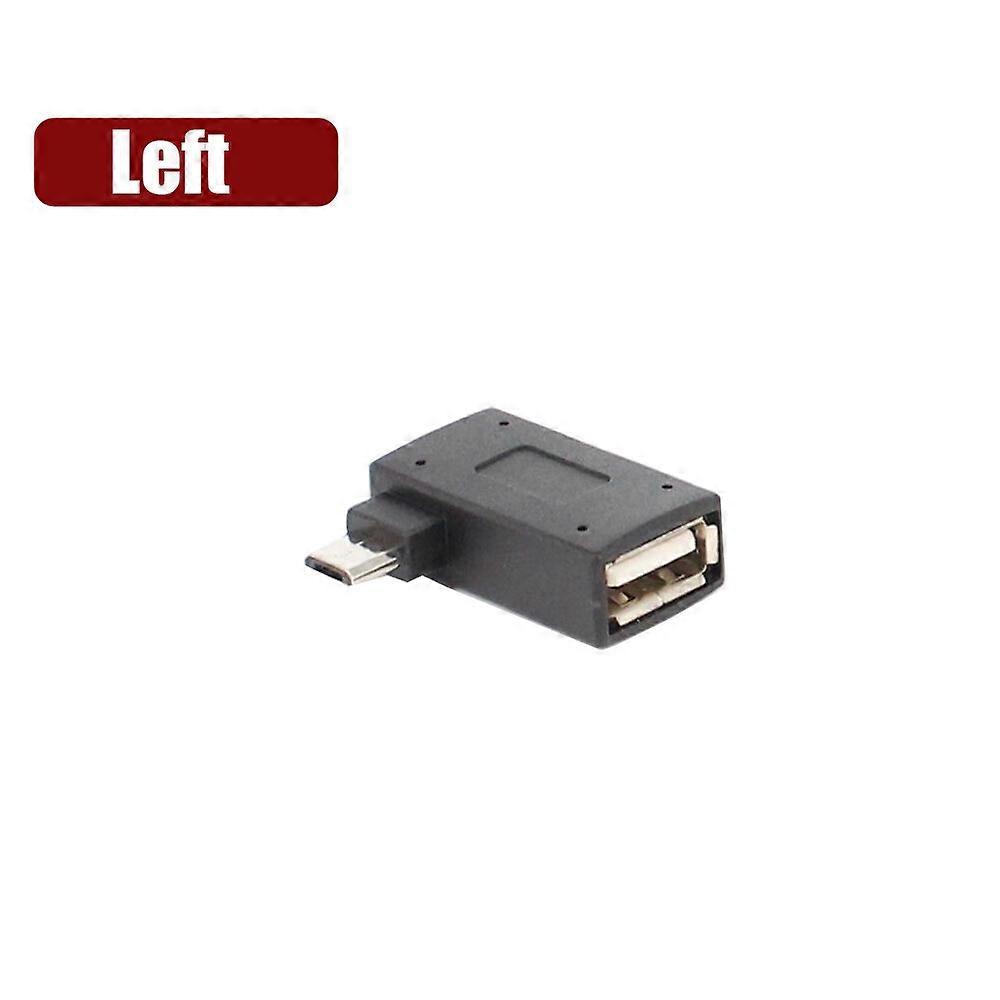 1x Right Angled 2in1 Powered Micro USB OTG Adapter for Fire Stick/Host Devices