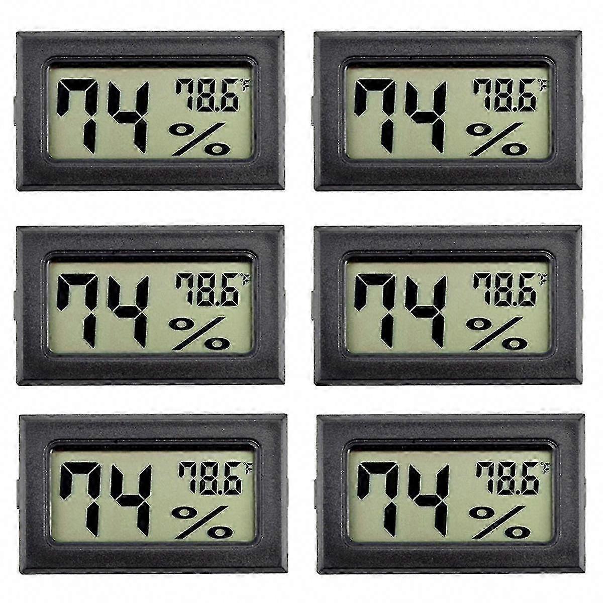 6 Pack Mini Hygrometer Indoor Humidity Meter Digital Thermometer with Temperature for Home
