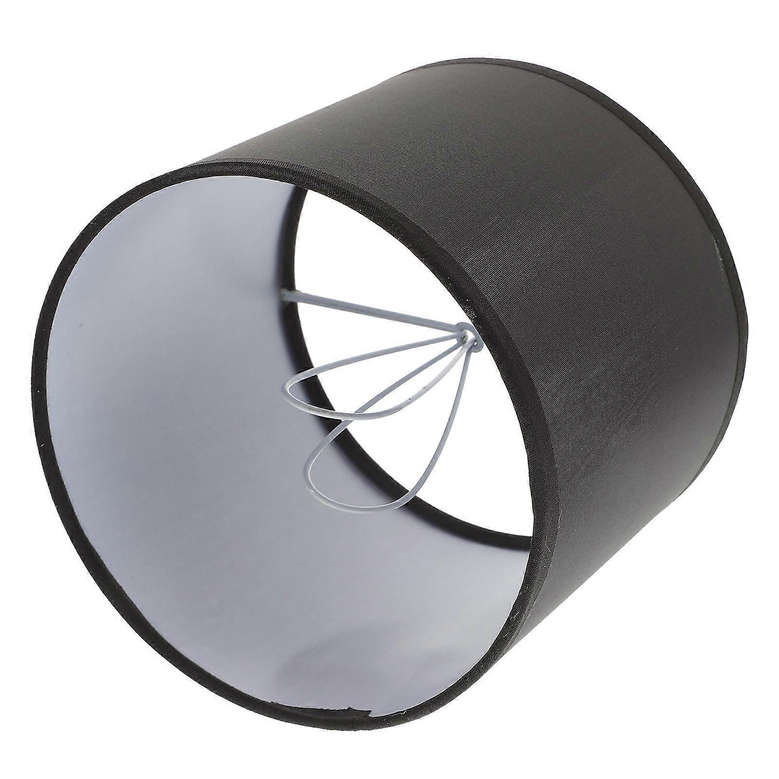 Black Cylinder Lamp Shade Covers for Table Lamps 4Pcs Linen Fabric