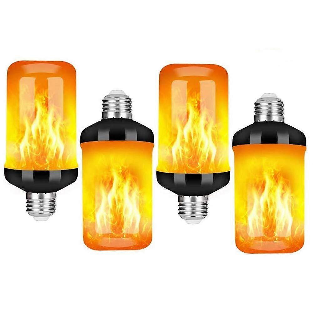 LED Flame Effect Fire Light Bulbs Bayonet E27 4 Pack Flickering Candle Bulbs