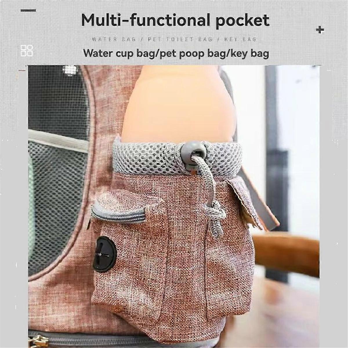 Cat Bag Portable Cat Backpack Foldable Small Dog and Cat Travel Bag Large Capacity, Breathable Pet B