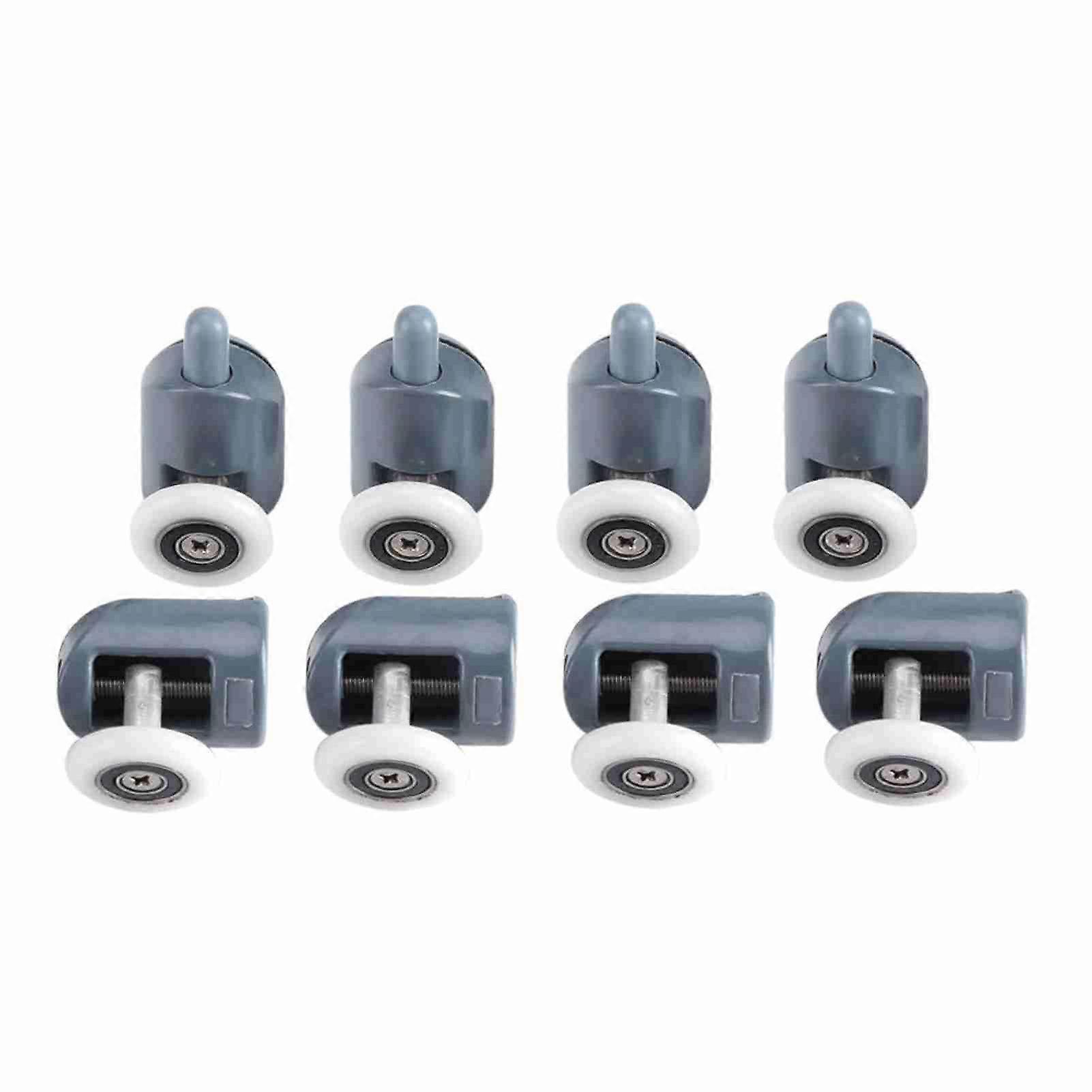8 x Twin Bottom Top Shower Door Rollers Pulleys Wheels Runners Bathroom Single Wheel
