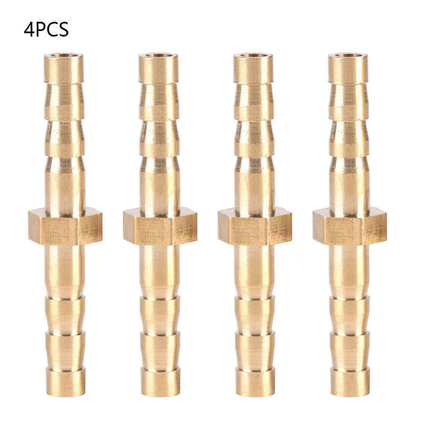 4 pcs 4--4mm Brass Fitting Hose Barb Tail Reducer Reducing Plug Connector