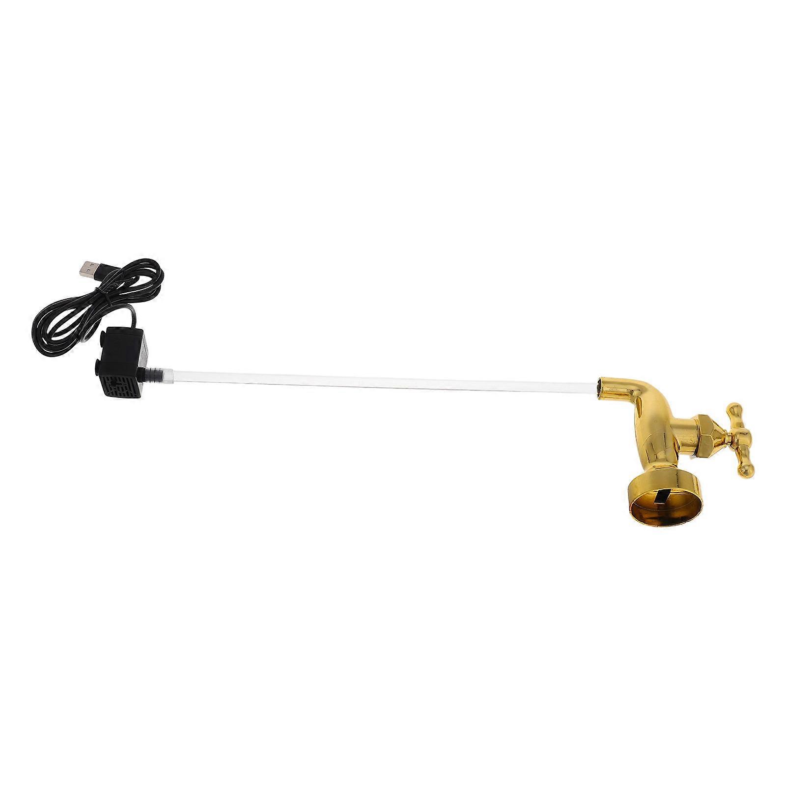Desktop Fountain Floating Faucet Water Flowing Decoration 4Pcs Set