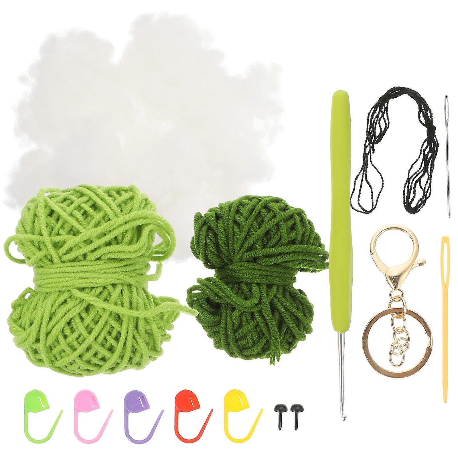 Dinosaur Key Ornament Set Knitted Key Chain Sewing Kit 4Sets for DIY