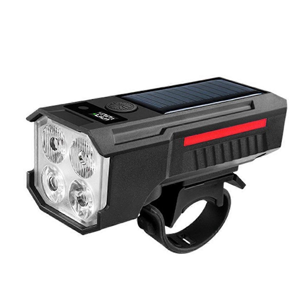 Solar Charging Bicycle Front Light LED Headlight Cycling Accessories