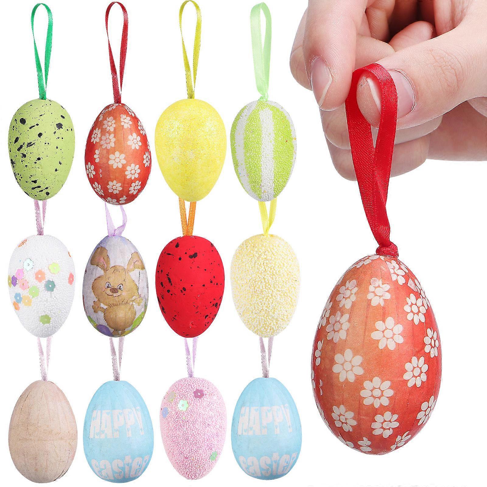 Hanging Egg Decor Easter Pendant for Seasonal Use 24Pcs Pack