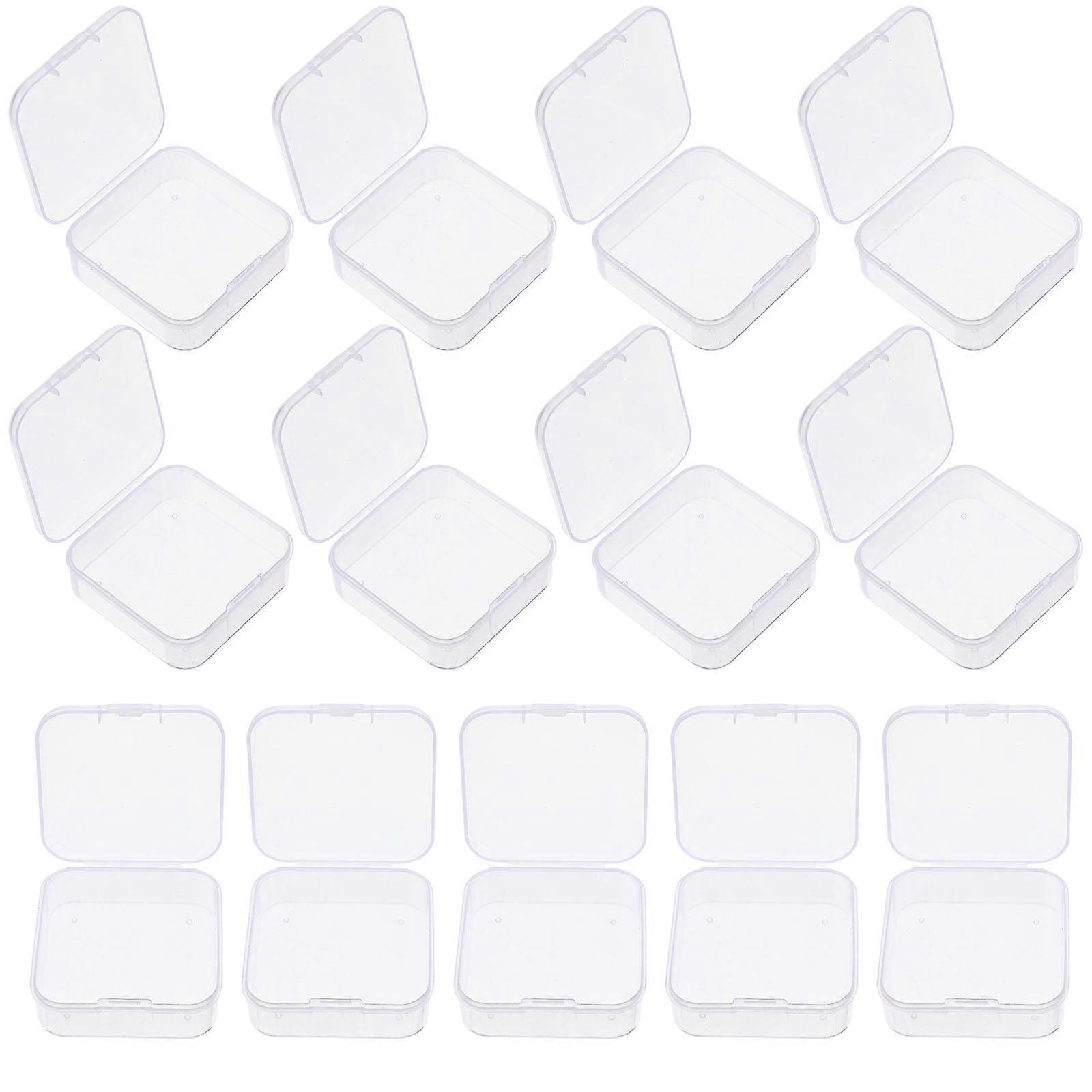 Small Organizer Box Transparent Jewelry Boxes for Storage 60Pcs