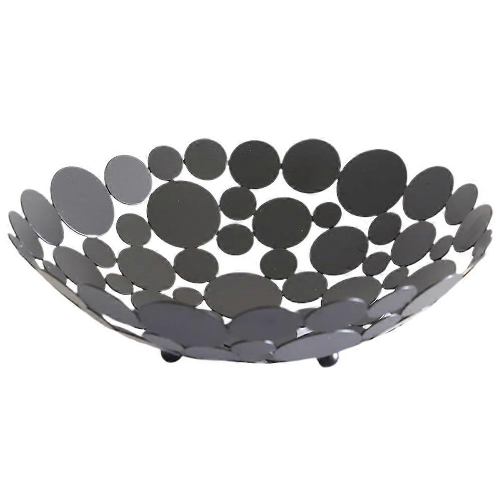 Fruit Plate Hollow Round Storage Basket for Fruit Storage 2Pcs Set